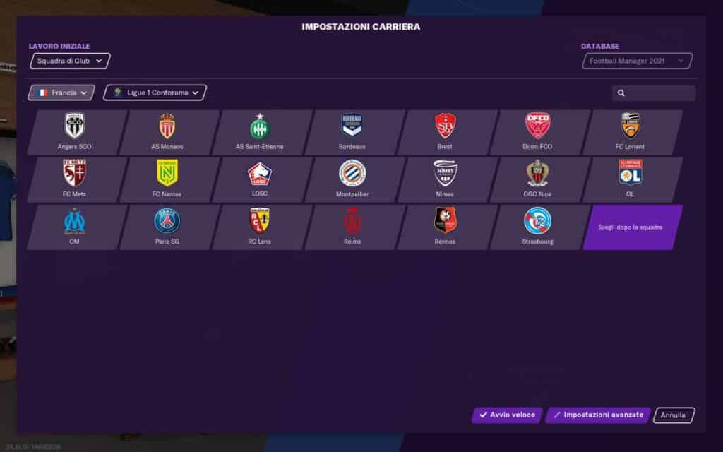football manager 2021 squadre